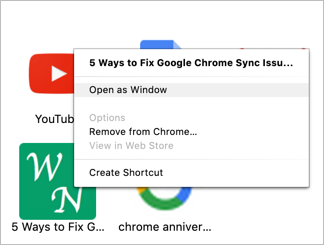 Google chrome on a mac
