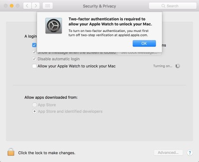 Unlock Mac With Apple Watch App